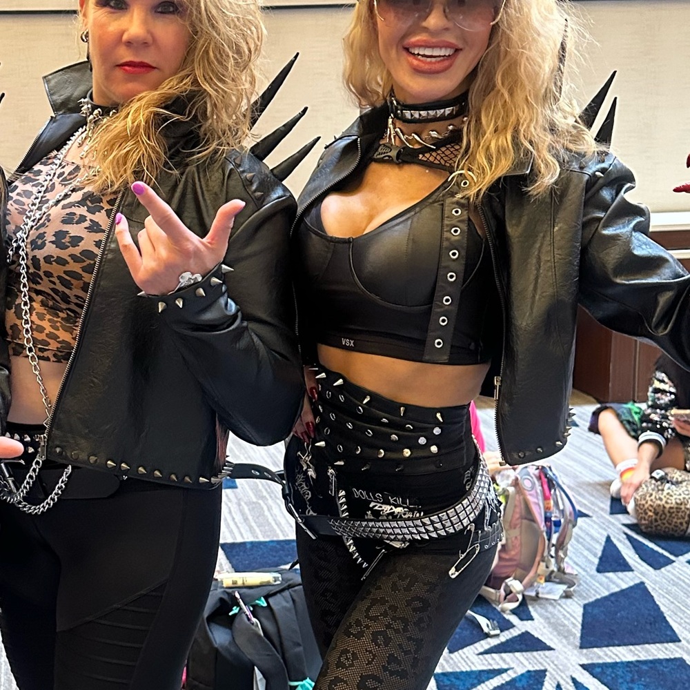 Dolls Kill Club Exx Equisite Pain spiked Moto Jacket as worn by Lady Gaga NWT XS - Picture 4 of 7